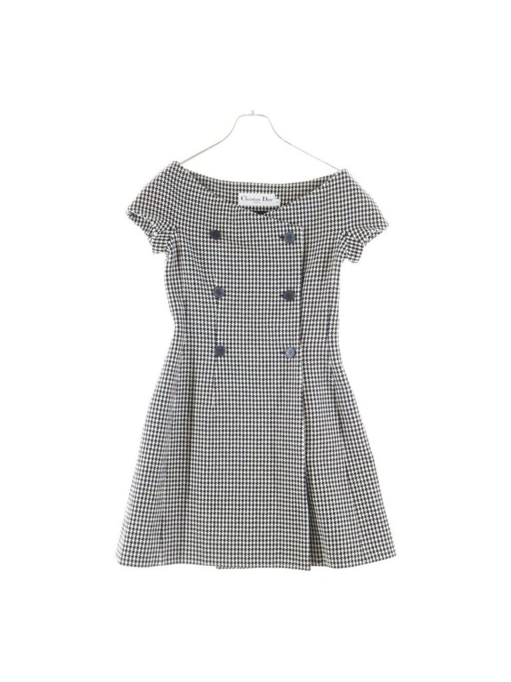 Dior Houndstooth Dress White Black